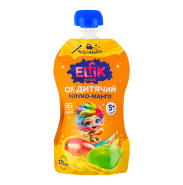 Сік для дітей від 5міс Яблуко-манго Elfik Magic д/п 175мл