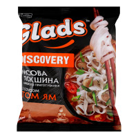 Локшина швидкого приготування рисова з соусом Том Ям Discovery Glads м/у 65г