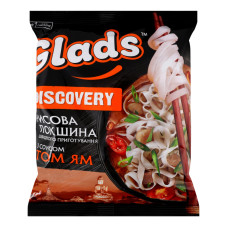 Локшина швидкого приготування рисова з соусом Том Ям Discovery Glads м/у 65г Локшина швидкого приготування рисова з соусом Том Ям Discovery Glads м/у 65г