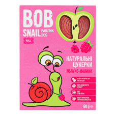 Цукерки фруктово-ягідні натуральні Apple-raspberry Rolls Bob Snail к/у 60г