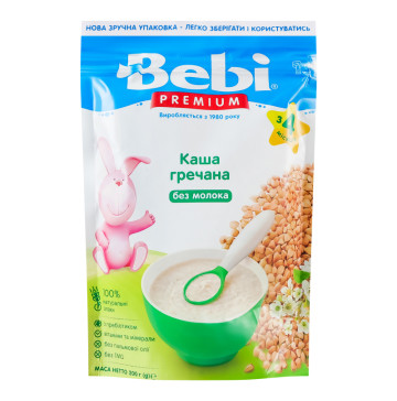 Каша безмолочна для дітей від 4міс швидкорозчинна Гречана Bebi Premium д/п 200г