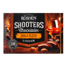 Цукерки шоколадні Brandy-liquor Shooters Roshen к/у 150г