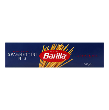 Вироби макаронні з твердих сортів пшениці Spaghettini №3 Barilla к/у 500г