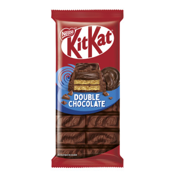 Шоколад молочний та чорний з вафлею та начинкою Double chocolate Kit Kat м/у 99г