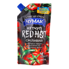 Кетчуп з гострим перцем халапеньо Red Hot Чумак д/п 250г