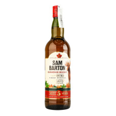 Віскі 0.7л 40% канадське купажоване 5YO Sam Barton пл Віскі 0.7л 40% канадське купажоване 5YO Sam Barton пл