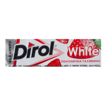 Гумка жувальна без цукру Полунична галявина White Dirol м/у 14г