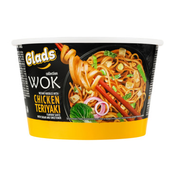 Локшина швидкого приготування з соусом Chicken teriyaki Wok Glads ст 95г