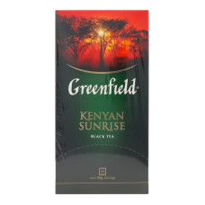 Чай чорний байховий дрібний Kenyan sunrise Greenfield к/у 25х2г
