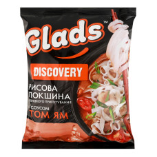 Локшина швидкого приготування рисова з соусом Том Ям Discovery Glads м/у 65г