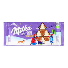 Шоколад молочний з білим шоколадом Sweet winter Milka м/у 100г