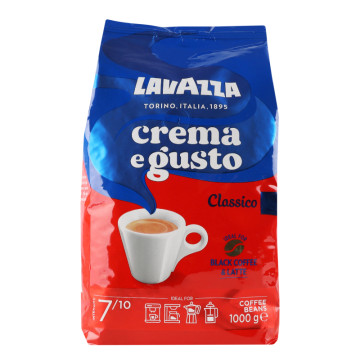 Кава натуральна смажена в зернах Classico Crema E Gusto Lavazza м/у 1кг