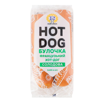 Булочка солодова Французький хот-дог Рома м/у 0.12кг