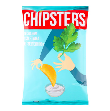 Чіпси картопляні Сметана із зеленню Chipster's м/у 130г