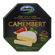 Сир 50% м'який з білою пліснявою Camembert Alpenhain к/у 125г