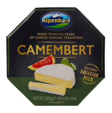 Сир 50% м'який з білою пліснявою Camembert Alpenhain к/у 125г