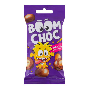 Драже Арахіс у молочному шоколаді Boom Choc м/у 45г Драже Арахіс у молочному шоколаді Boom Choc м/у 45г