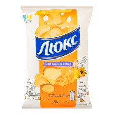 Чипси картопляні зі смаком сирів Емменталь та Гауда Люкс м/у 125г Чипси картопляні зі смаком сирів Емменталь та Гауда Люкс м/у 125г