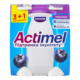 Продукт кисломолочний 1.4% Чорниця Actimel к/у 4x100г