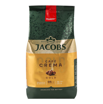 Кава натуральна смажена в зернах Gold Crema Jacobs м/у 500г