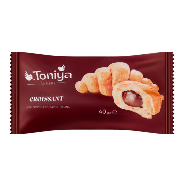 Круасан з наповнювачем жировмісним з ароматом шоколад Toniya м/у 40г