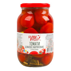 Томати домашні мариновані стерилізовані Наш продукт і К с/б 1кг Томати домашні мариновані стерилізовані Наш продукт і К с/б 1кг