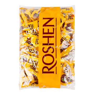Цукерки з вафельними пластівцями Какао Flaksi Roshen м/у 500г