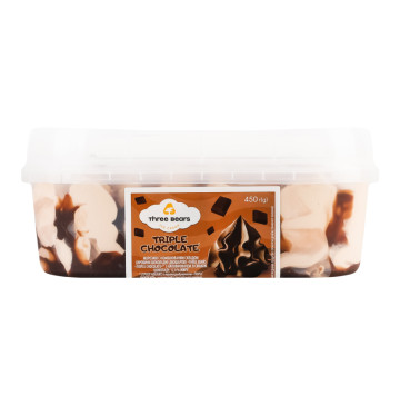 Морозиво 12% Triple chocolate Three bears п/у 450г