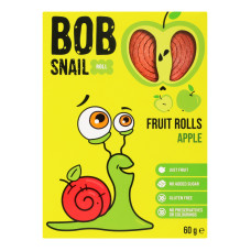 Цукерки фруктові натуральні Aблуко Roll Bob Snail к/у 60г Цукерки фруктові натуральні Aблуко Roll Bob Snail к/у 60г