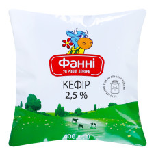 Кефір 2.5% Фанні м/у 400г