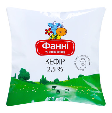 Кефір 2.5% Фанні м/у 400г