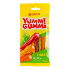 Цукерки желейні неглазуровані Twists Yummi Gummi Roshen м/у 70г