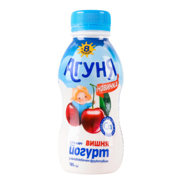 Йогурт 2.7% для дітей від 8міс Вишня Агуня п/пл 185г
