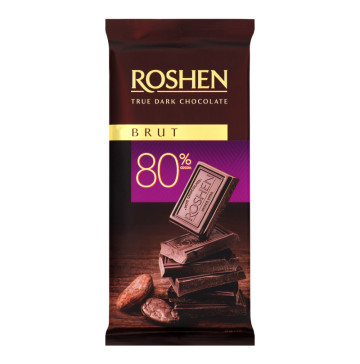 Шоколад 80% чорний Brut Roshen м/у 85г