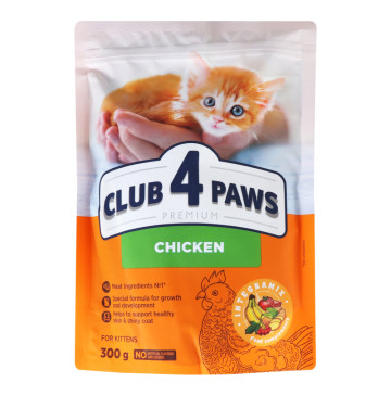 Корм сухий для кошенят Курка Premium Club 4 Paws д/п 300г