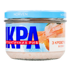 Ікра атлантичних риб з креветкою в соусі пастеризована Norven с/б 160г