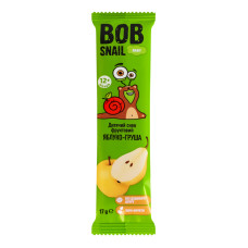 Снек фруктовий для дітей від 12міс Яблуко-груша Baby Bob Snail м/у 17г