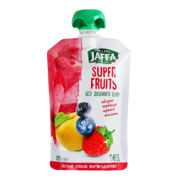 Смузі Яблуко-чорниця-аронія-малина Super Fruits Jaffa д/п 120г