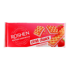 Вафлі Strawberry Extra Crunch Wafers Sandwich Roshen м/у 142г