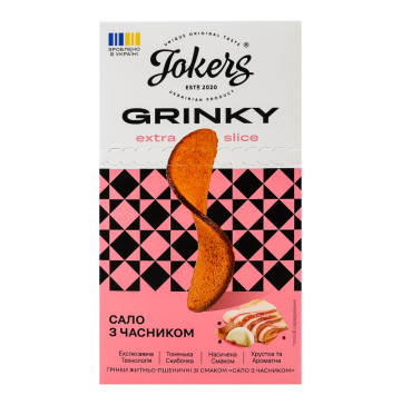 Грінки житньо-пшеничні Сало з часником Extra Slice Jokers к/у 90г