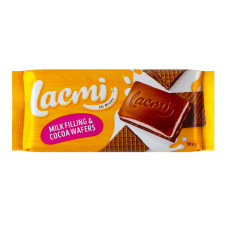 Шоколад молочний з молочною начинкою та вафлею Lacmi Roshen м/у 90г