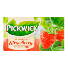 Чай чорний байховий ароматизований зі шматочками полуниці Strawberry Pickwick к/у 20х1.5г