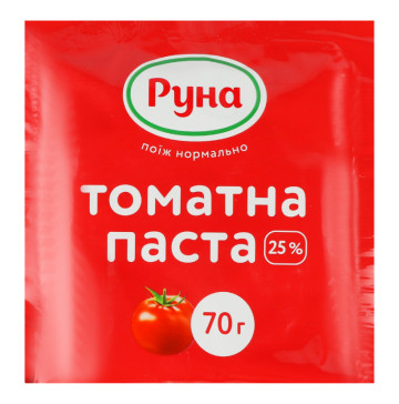 Паста томатна 25% Руна м/у 70г