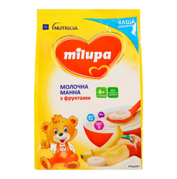 Каша молочна для дітей від 6міс суха манна з фруктами Milupa м/у 210г