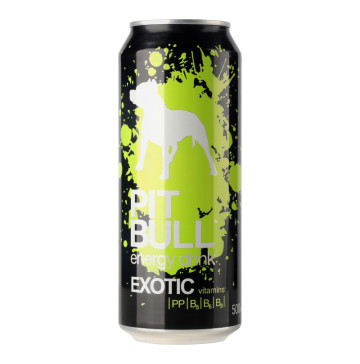 Напій енергетичний безалкогольний сильногазований Exotic Pit Bull з/б 0.5л