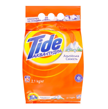 Засіб миючий синтетичний порошкоподібний Альпійська свіжість Аква-Пудра Tide 2.1кг