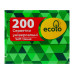 Серветки косметичні універсальні 2-х шарові 20х20см Green line Ecolo 200шт