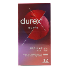 Презервативи латексні з силіконовою змазкою Elite Durex 12шт