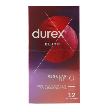 Презервативи латексні з силіконовою змазкою Elite Durex 12шт