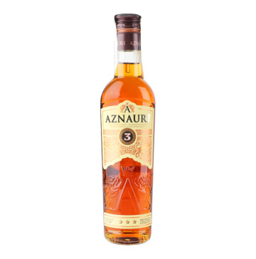 Коньяк 0.25л 40% ординарний 3 зірки Aznauri пл